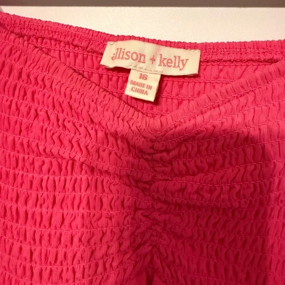 Adorable Pink Ruffled Girls Size 16 Dress - Picture 3 of 5